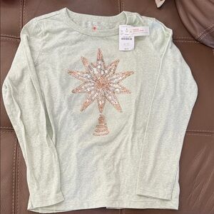 Crewcuts girls long sleeved tee with an embellishment Size M (8-9)